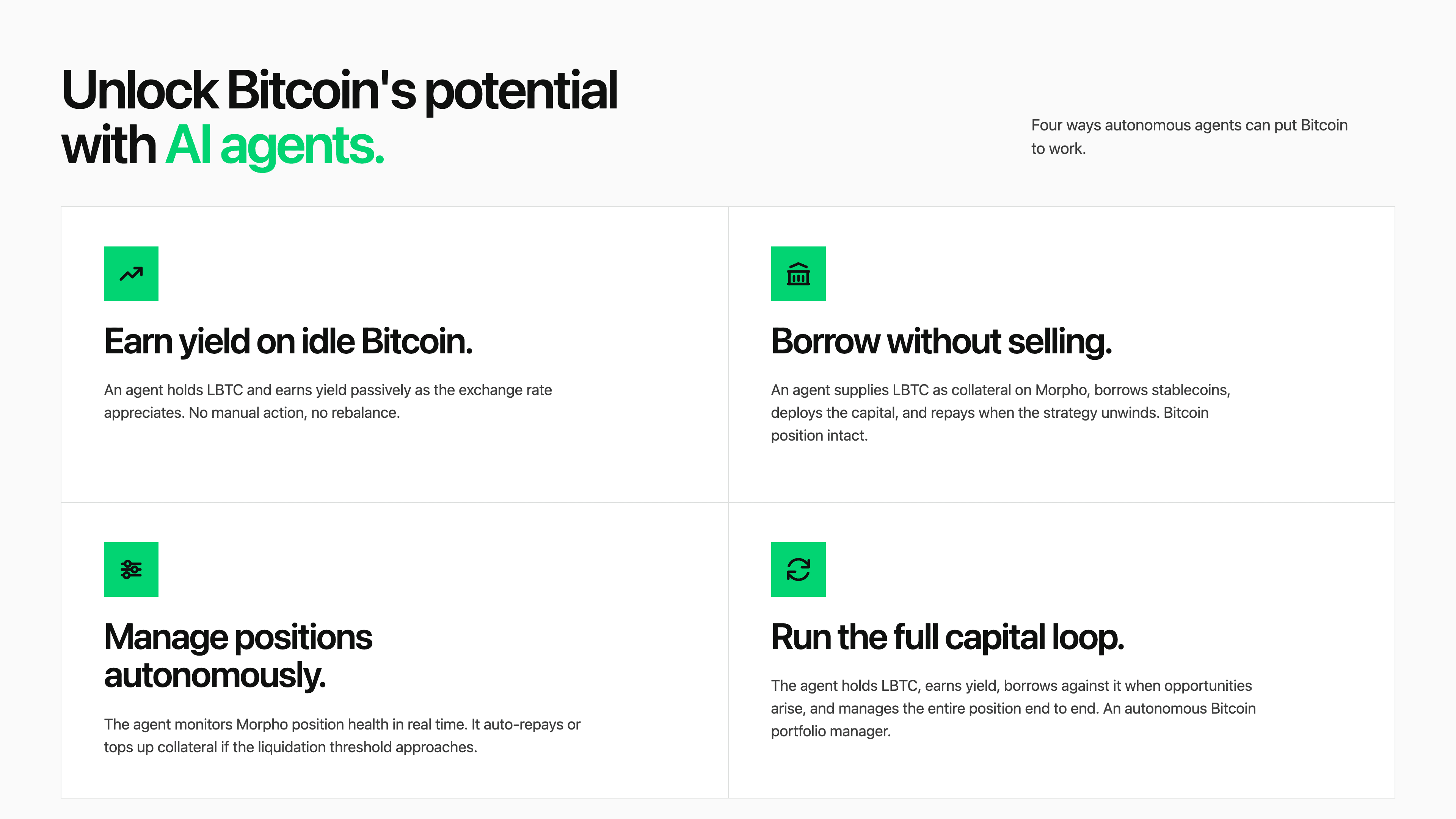 Bitcoin in AI agents: four use cases